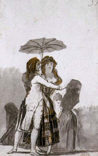 Francisco de goya y Lucientes Couple with Parasol on the Paseo China oil painting art